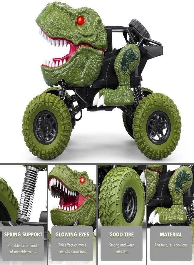 YEZI Remote Control Dinosaur Car for Kids Boys, 2.4Ghz All Terrain Remote Control Dinosaur Truck with Light, Rechargeable 4WD Off Road RC Car Toys for Kids 3 4 5 6 7 8-12 Year Old Boys Girls Birthday Gift - Image 4